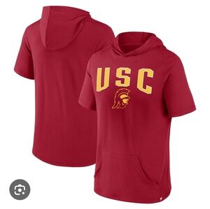 Fanatics Men's Cardinal USC Trojans Outlinen Lower Arch Hoodie Red Tshirt XXL